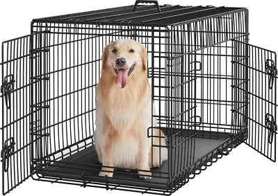 42 Inch Dog Crate Double Door Dog Crate W/Divider for Puppy to Adult XL Collapsi - Image 1 of 4
