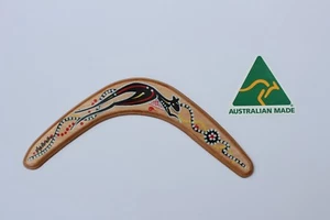 Australian Made 29cm Premium Plywood Throwing Boomerang with Kangaroo Design - Foto 1 di 5