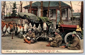 Postal K40/Laramie Wyoming c1910 Goose Hunters hogar automóvil 433 - Imagen 1 de 2