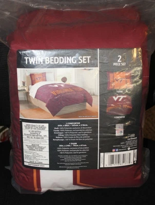 NORTHWEST VIRGINIA TECH COMFORTER W/SHAM "NEW IN PACKAGE" - Image 1 of 4
