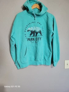 Prairie Mountain - Park City Utah Green Sweatshirt Hoodie Unisex Size Medium - Bild 1 von 10