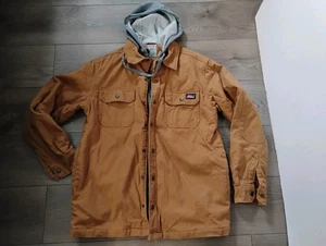 Dickies Jacke Herren Medium Canvas gesteppt mit Hoodie durchgehender Reißverschluss Arbeitskleidung Freizeit - Bild 1 von 7
