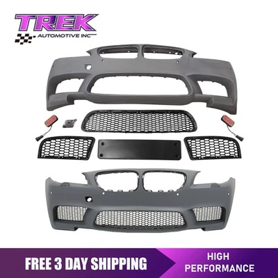 Se adapta a BMW Serie 5 2011-2017 sedán estilo M5 con cubierta de parachoques delantero PDC 535i 528i Foto 1 de 2