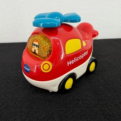 VTech Go Go Smart Wheels Helicopter Vehicle Toy Red Lights Sounds Tested Works - Image 1 of 4