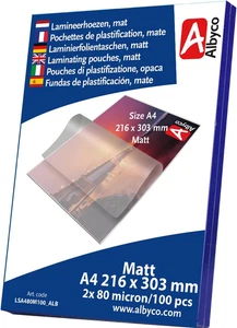 Buste per Laminazione OPACA- Foglio Di Laminazione A4 (216X303 Mm) – OPACA - Spe - Foto 1 di 12