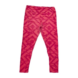Leggings LuLaRoe altos y curvilíneos TC rojos patrón de lazo geométrico suaves elásticos para mujer” - Imagen 1 de 6