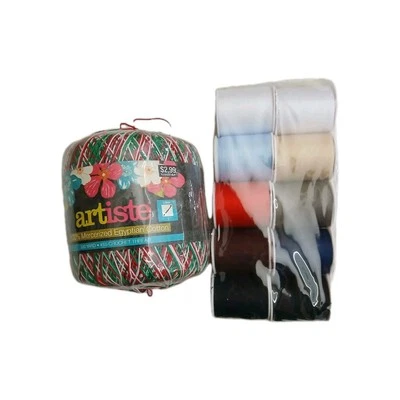 Artiste Sewing Thread Assortment with Multicolor Crochet Cotton Sewing Supplies. - Image 1 of 2