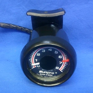 Vintage Sunpro 2-1/2" Mini Tach 8K RPM Tachometer Column Mount Cup Day 2 Hot Rod - Picture 1 of 11