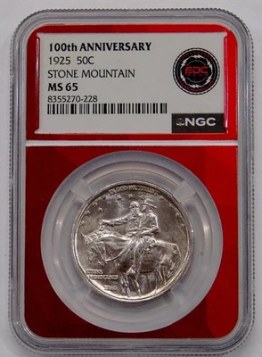 1925 - Stone Mountain Commemorative Half Dollar - NGC MS 65 - Image 1 of 2