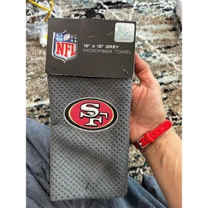San Francisco 49ers NFL Golf Towel 15"x15" Waffle Weave Embroidered - Imagen 1 de 6