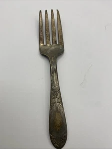 National Silver King Edward 1951 Kindergabel Utensil Plated 4 1/2" S04 Patina - Bild 1 von 6