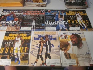 7 KEVIN DURANT SPORTS ILLUSTRATED LOT OKC GS WARRIORS CURRY NBA CHAMPS 🏀 - Picture 1 of 5