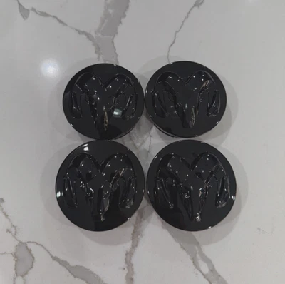 4X Set Dodge Wheel Center Hub Caps 63mm Gloss Black For Ram Dakota Durango 2.5" - Image 1 of 4