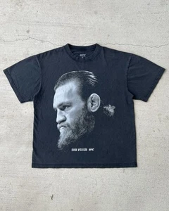 Official UFC Conor Mcgregor Big Face T Shirt Charcoal Gray Mens Size L - Picture 1 of 7