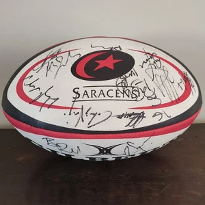 RARE Saracens Autograph Rugby Ball Signed - Unknown Which Players - Picture 1 of 10