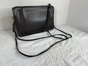 Vintage Coach Navy Clutch Purse Shoulder Basic Bag 70’s NYC - Picture 1 of 11