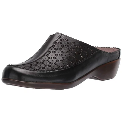 Easy Spirit Dusk Clog Women's US 7 Black Leather Round Toe Slip-On Mule LION146 - Image 1 of 4