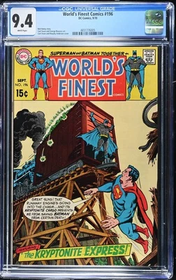 World's Finest #196 (1970) Silver Age Batman & Superman CGC 9.4 White HH181 - Image 1 of 2