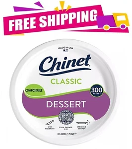 Chinet Classic Dessert Plates, 6.75" (300 ct.) Free Shipping - Picture 1 of 6