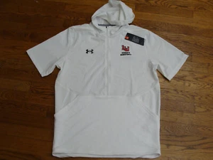 Lamar Univ Cardinals Mens New Under Armour 1/2 Zip Hoodie Jacket Size Med - Picture 1 of 4