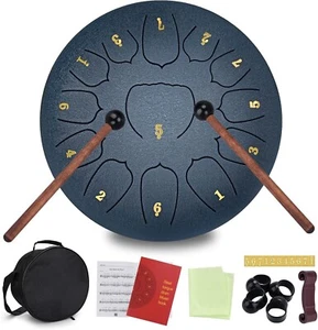 Tongue Drum 13 Noten 10 Zoll,Zungentrommel Scheibentrommel,Steel Pan Töne - Bild 1 von 7