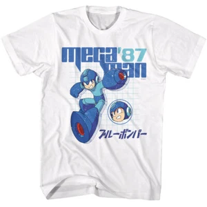 Mega Man Capcom Videospiel 87 Blau Bomber Grid Herren T-Shirt Gamer Merch - Bild 1 von 3