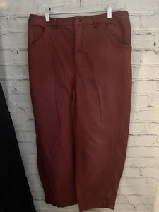 Pilcro Solid Rust Colored Pants THE LONG BOW Crop STRETCH Women's 31 - Picture 1 of 10