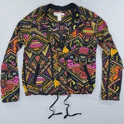 H&M Coachella Collection Jacket Womens Size 8 1980's Bright - image 1 of 4