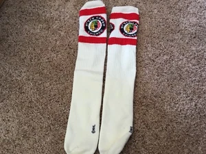 Chicago Blackhawks weiße Herren Röhrensocken Größe Large brandneu, ohne Etikett - Bild 1 von 1