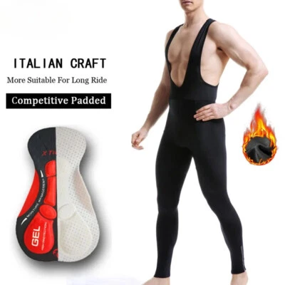 Nuevo Invierno Térmico Bicicleta de Montaña Pantalones Bicicleta Medias Gel Almohadilla Mantener Caliente Babero Pantalones Foto 1 de 4
