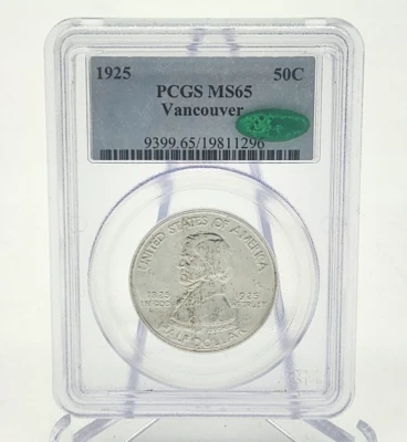 1925 Vancouver Commemorative Silver Half Dollar * PCGS Graded MS65 with CAC - Image 1 of 4