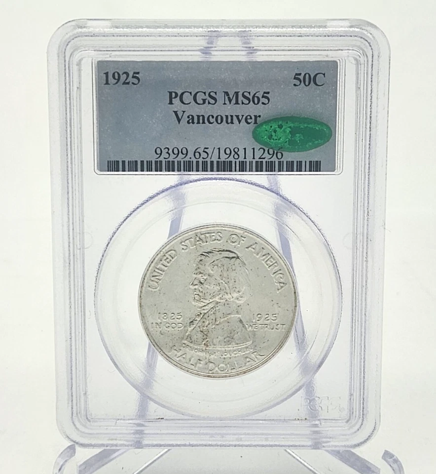 1925 Vancouver Commemorative Silver Half Dollar * PCGS Graded MS65 with CAC - Image 1 of 4