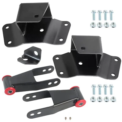 Kit de descenso de grillete de suspensión trasera de 4" para Chevy Silverado C2500 1988-1998 2x2 Foto 1 de 4