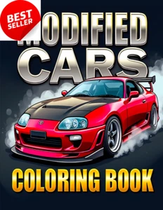 Modified Cars Coloring Book: 55 Retro & Sports Car Illustrations for Relaxation - Picture 1 of 12