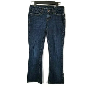 Pantalones de mezclilla Gap 1969 lavado oscuro tiro bajo elásticos corte bootcut para mujer 2A real 29x28 - Imagen 1 de 8