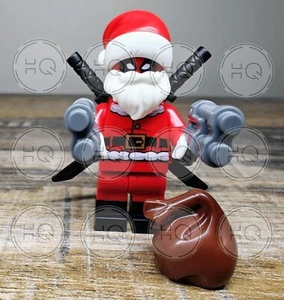 **NEW** 100% LEGO Santa Deadpool Minifigure - 6866 X-Men Chopper ALTERNATIVE - Picture 1 of 4