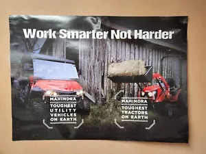 Poster 20x28 Mahindra Trattori Veicoli Utilitari "Lavorare Intelligente Non Più Duro" - Foto 1 di 6