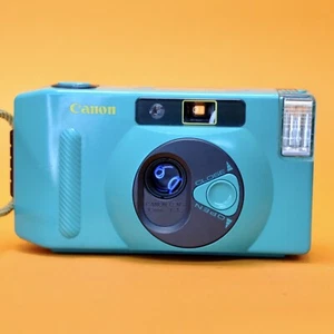 ¡Cámara fotográfica Canon Snappy S verde apuntar y disparar 35 mm! ¡Funciona! ¡Película probada! - Imagen 1 de 8