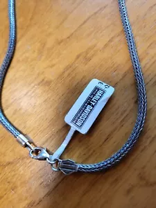 Harley-Davidson Sterling Silver Ride Bead Rope Chain Necklace HDD0058 18" - Picture 1 of 3