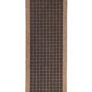 Hallway Runner Carpet Hall Runner Black Coffee 67cm Rubber Back Suva 405_112 - Picture 1 of 2