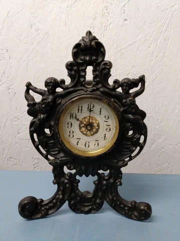 Antique Westclox Cast Iron Victorian Shelf Mantle Clock (LL) Cover