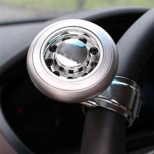 New Rotatable Car Steering Wheel Spinner Knob Power Handle Booster Ball - Silver - Picture 1 of 7