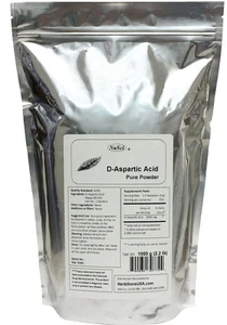 NuSci D-Asparaginsäure DAA 100% reines Pulver 1Kg (2,2LB) Sport Energie  - Bild 1 von 1