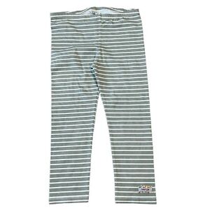 Naartjie Kids Girls Vintage Gray & White Stripe Capri Pants 10 NWT