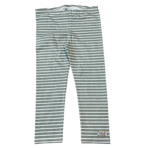 Naartjie Kids Girls Vintage Gray & White Stripe Capri Pants 10 NWT - Picture 1 of 4
