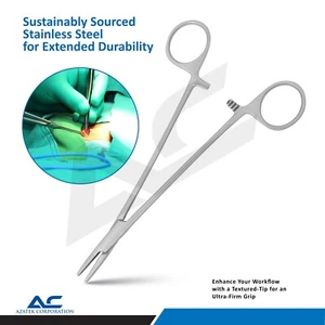 Azatek Mayo Hegar Needle Holder Surgical Dental Straight 15/18.5cm Forceps Grade - Picture 1 of 15
