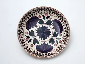 Spongeware pottery shallow serving bowl. Circa 1860 - Picture 1 of 3