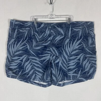 Bañador OP Ocean Pacific 3XL azul estampado de hojas de palma bolsillos con cordón para hombre Foto 1 de 4