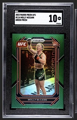 2023 Panini Prizm UFC #114 Molly McCann Green Prizm SGC 10 POP 1 - Image 1 of 2