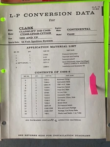 Clark LPG conversion info. 1960. One leaf. Item: 18598 - Picture 1 of 1